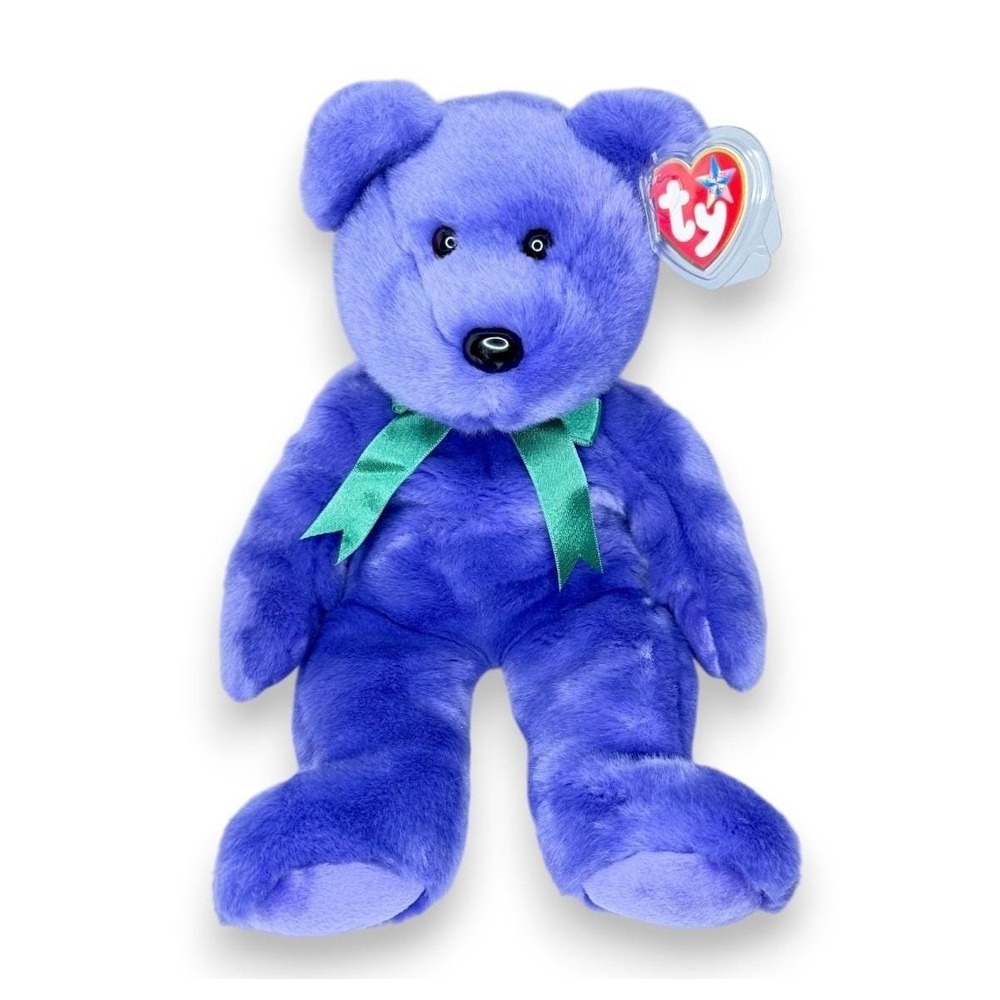Employee Bear | Professional Office Pal | Mint Heart Tag TY Beanie Buddy